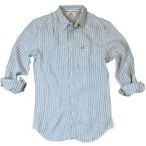 NWT! Madda Fella Ernest Linen Stripe Shirt. Size L